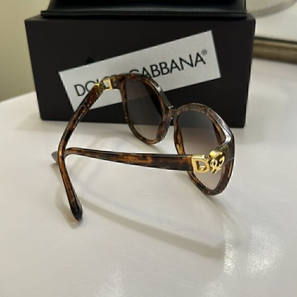 DOLCE & GABBANA DG 4162P 2550/13 Marble Brown/Gold 56-17-135 3N Sunglasses